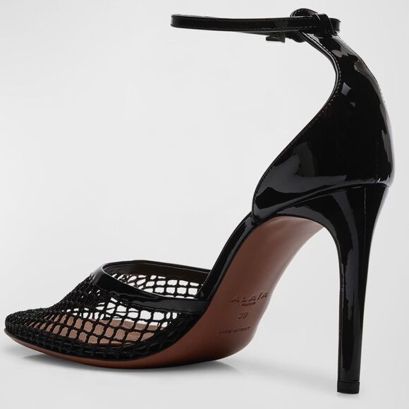 ALAIA Fishnet Patent Heels - Picture 3 of 14